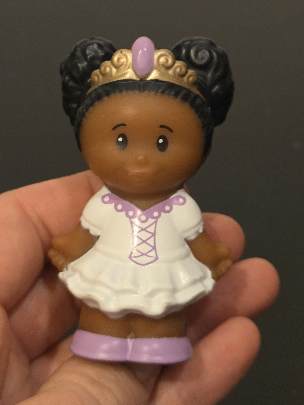 Little People Tessa Princess White & Purple Dress With Crown